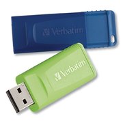 Verbatim Store 'n' Go USB Flash Drive, 64 GB, Assorted Colors, PK2 99812